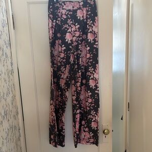 Tuckernuck Black and Pink Floral Pants